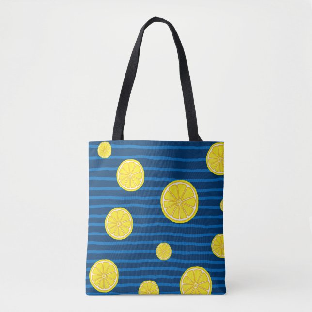 Lemon slices pattern tote bag (Front)