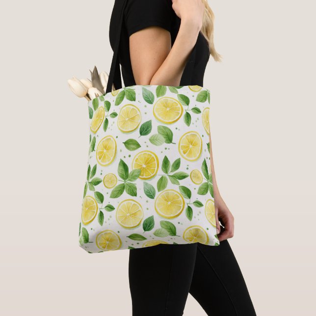 Lemon Slices Tote Bag (Close Up)