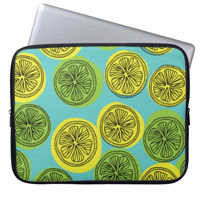 Lemon slices vintage illustration. laptop sleeve (Front)