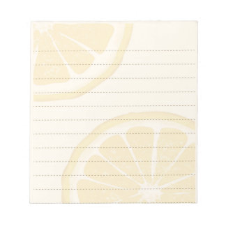 Lemon Slices Yellow Lined Notepad