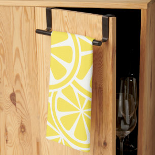 Lemon Slices Yellow Summer Kitchen Towel