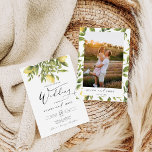 Lemon Sorrento Amalfi Coast Calligraphy Wedding Invitation<br><div class="desc">This design measures 5 x 7 inches/ 12.7 x 17.8 cm and is perfect for wedding invitations. Add a matching RSVP to complete your look. Evoke the sunny splendour of an Amalfi Coast wedding with the Yellow Lemon Mediterranean Wedding collection! Infused with the zest of summer citrus, the invitations, signs,...</div>