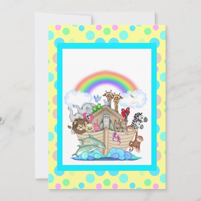 LEMON SPOT NOAHS ARK PARTY INVITATION (Front)