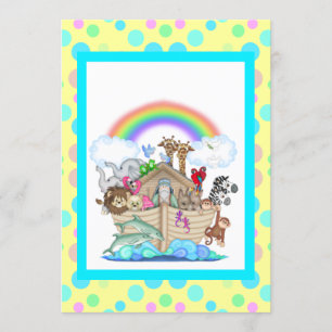LEMON SPOT NOAHS ARK PARTY INVITATION