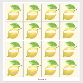 Lemon Spread Labels Sticker Sheet