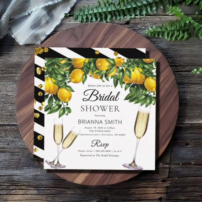 Lemon Square Bridal shower Invitation (Creator Uploaded)