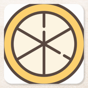 lemon square paper coaster