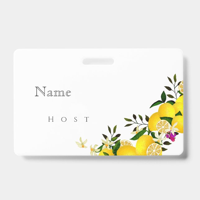 Lemon Squeeze Anniversary Name ID Badge (Front)