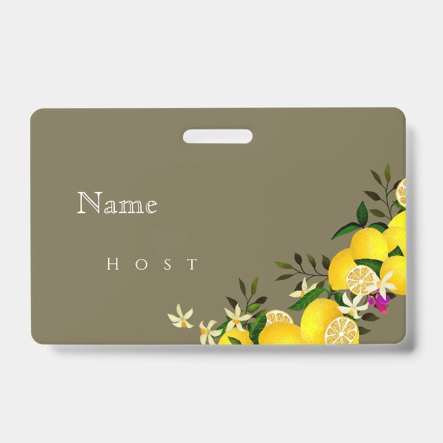 Lemon Squeeze Anniversary Name ID Badge (Front)