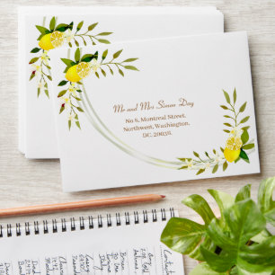 Lemon Squeeze Anniversary Wedding  Envelope