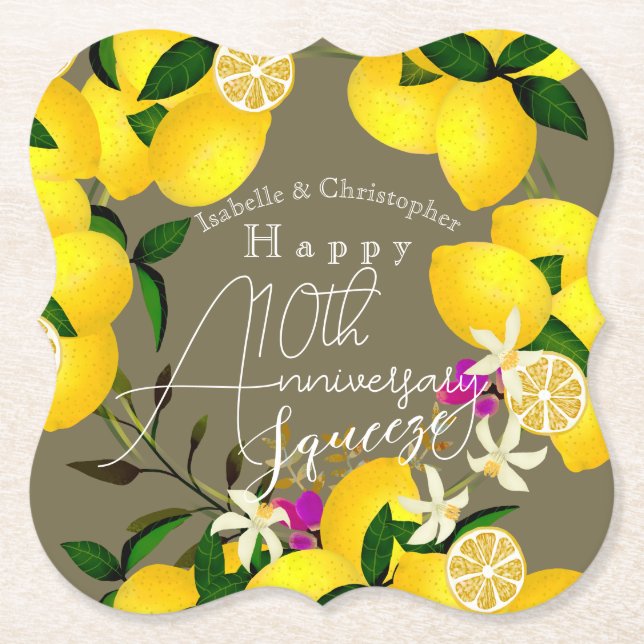 Lemon Squeeze  Paper Coaster (Front)