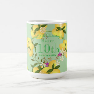 Lemon Squeeze Wedding Anniversary Green Coffee Mug