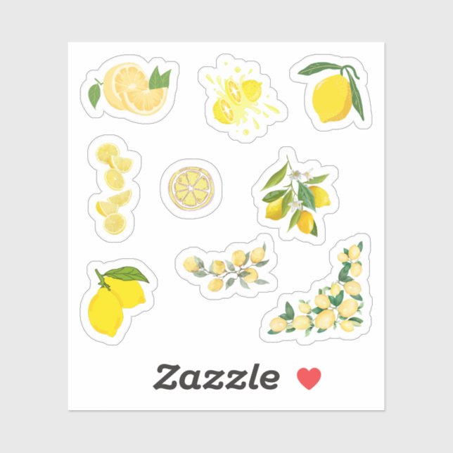 Lemon Stickers (Sheet)