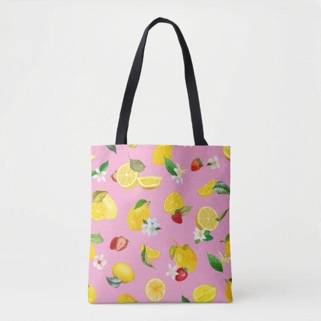 Lemon & Strawberry 1 Tote Bag (Front)