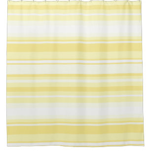 Lemon stripes shower curtain