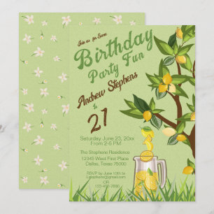 Lemon Summer Birthday Invitation