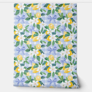 Lemon Summer Bows Wallpaper