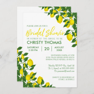 Lemon Summer Bridal Shower Invite