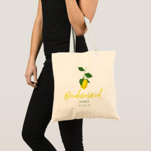 Lemon Summer Citrus    Bridesmaid Tote