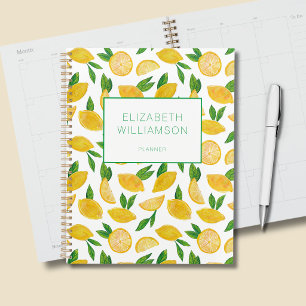 Lemon summer citrus fruit pattern planner