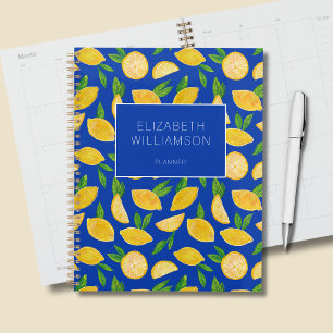 Lemon summer citrus fruit pattern planner