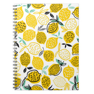 Lemon Summer Design Vintage Illustration Notebook