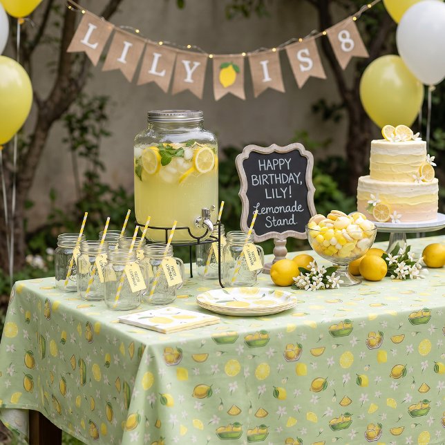 Lemon Summer Lemon Pattern Tablecloth (Creator Uploaded)