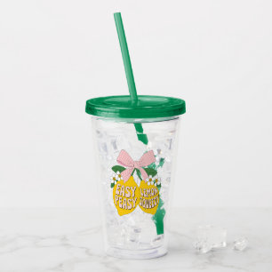 Lemon Summer Quote Acrylic Tumbler
