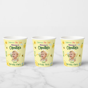 Lemon Summer Theme Kids Birthday Paper Cups