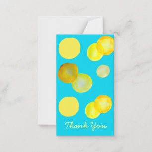 Lemon sun yellow circle art card