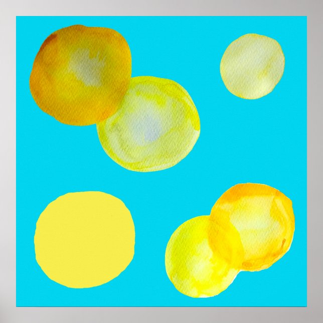 Lemon sun yellow circle art poster (Front)