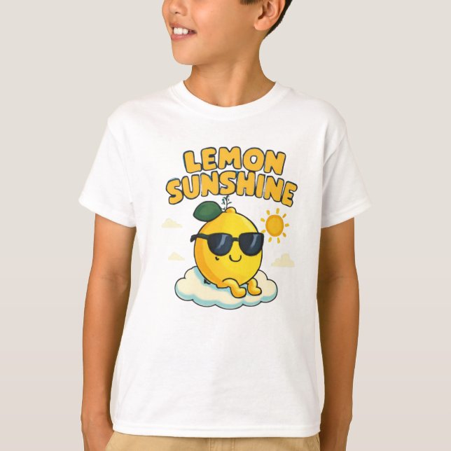 Lemon Sunshine Kawaii Pastel Design T-Shirt (Front)