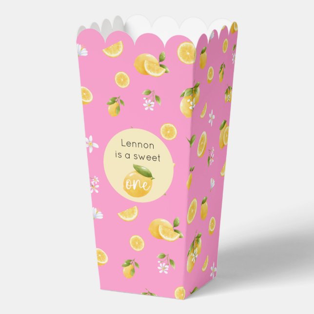 Lemon Sweet One 1st Birthday Favour Box (Front)