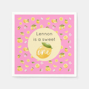 Lemon Sweet One 1st Birthday Party Napkin