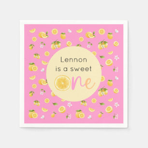 Lemon Sweet One Birthday Party Napkin