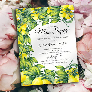 Lemon Swirl Vibrant Bridal Shower invitation