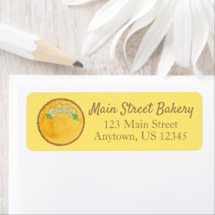 Lemon Tart Tarte au Citron Curd Pie Baking Food Return Address Label