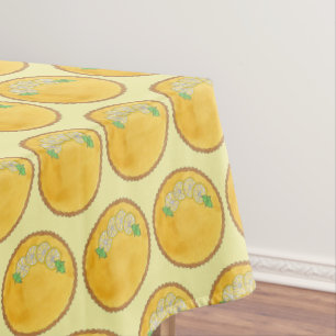 Lemon Tart Tarte au Citron Curd Pie Baking Food Tablecloth