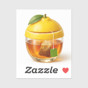 Lemon Tea Illustration Vinyl Sticker