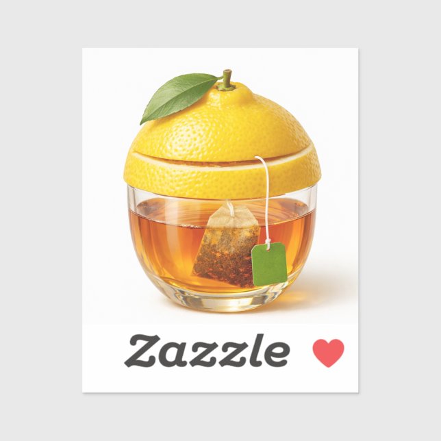 Lemon Tea Illustration Vinyl Sticker (Sheet)