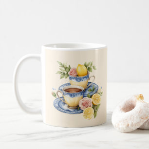 Lemon Teacup Tea Party Personalised Guest Name Coffee Mug