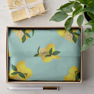 Lemon Teal Tissue Paper