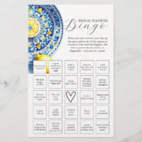 Lemon Theme Bridal Shower Bingo