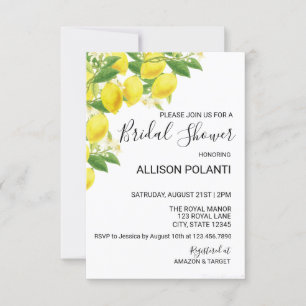 Lemon Theme Bridal Shower Invite