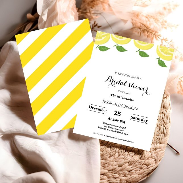 Lemon theme  summer bridal shower  invitation (Creator Uploaded)