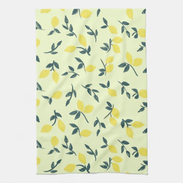 Lemon Theme Tea Towel (Vertical)