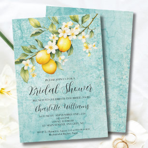 Lemon Themed Bridal Shower Brunch Invitation