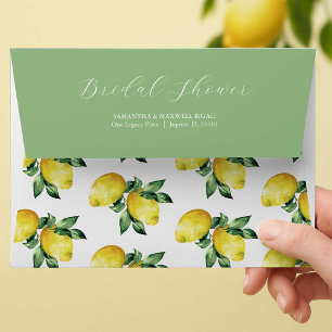 Lemon Themed Bridal Shower Envelopes