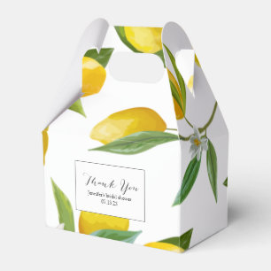 Lemon themed bridal shower favour  favour box