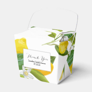 Lemon themed bridal shower favour  favour box